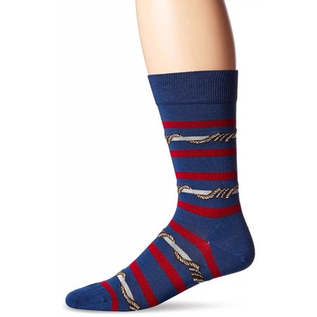 Ozone Men?s Wrap Around Stripes Sock, Navy, 10?13: 10?13/Navy