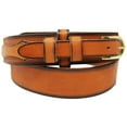 thumbnail image 3 of 39-40  Men's Leather 1 1/2" Wide Plain Casual Jean Ranger Belt Tan 12RAA06TN, 3 of 4