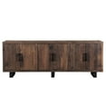 thumbnail image 3 of Taran Designs Cedric 6-door Solid Wood Sideboard in Dark Brown/Black, 3 of 9