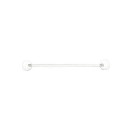 - Industrial Barbell Clear Retainer Bioflex Ear Piercing Bar Jewelry 14G 38mm 1.5