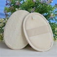thumbnail image 4 of Natural Loofah Sponge Exfoliating Body Scrubber (3 Pack),Made with Eco-Friendly and Biodegradable Shower Luffa Sponge, Loofah for Women and Men, Beige, 4 of 11