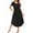Black, variant on Avidlove Women's Short Sleeve Nightgown Long Nightshirts Pleated Sleep Dress Plaid Sleepwear with Pockets