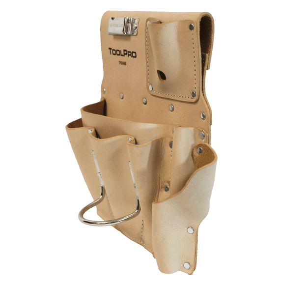 ToolPro 8 Pocket Left Handed Top Grain Leather Drywall Pouch