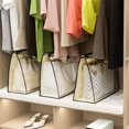 thumbnail image 2 of 3 Pack Purse Dust Bag, Clear Purse Storage, Handbag Storage Organizer with Zipper and Handles S M L, 2 of 5