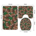 thumbnail image 3 of Football on Field Pattern Bathroom Rugs Sets 3 Piece,Toilet Cover Set,Absorbent Non Slip Bathroom Mats Sets with U-Shaped Contour Rug Toilet Rug Set, 3 of 5