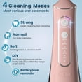 thumbnail image 4 of OasiSmile Water Flosser for Teeth Cleaning, 300ML Portable Cordless Dental Floss Rechargeable with 5 Jet Tips for Home Travel Office, Pink, 4 of 9