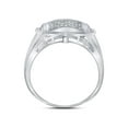 thumbnail image 4 of FB Jewels Sterling Silver Mens Round Diamond Square Cluster Ring 1/6 Cttw Size 11.5, 4 of 4