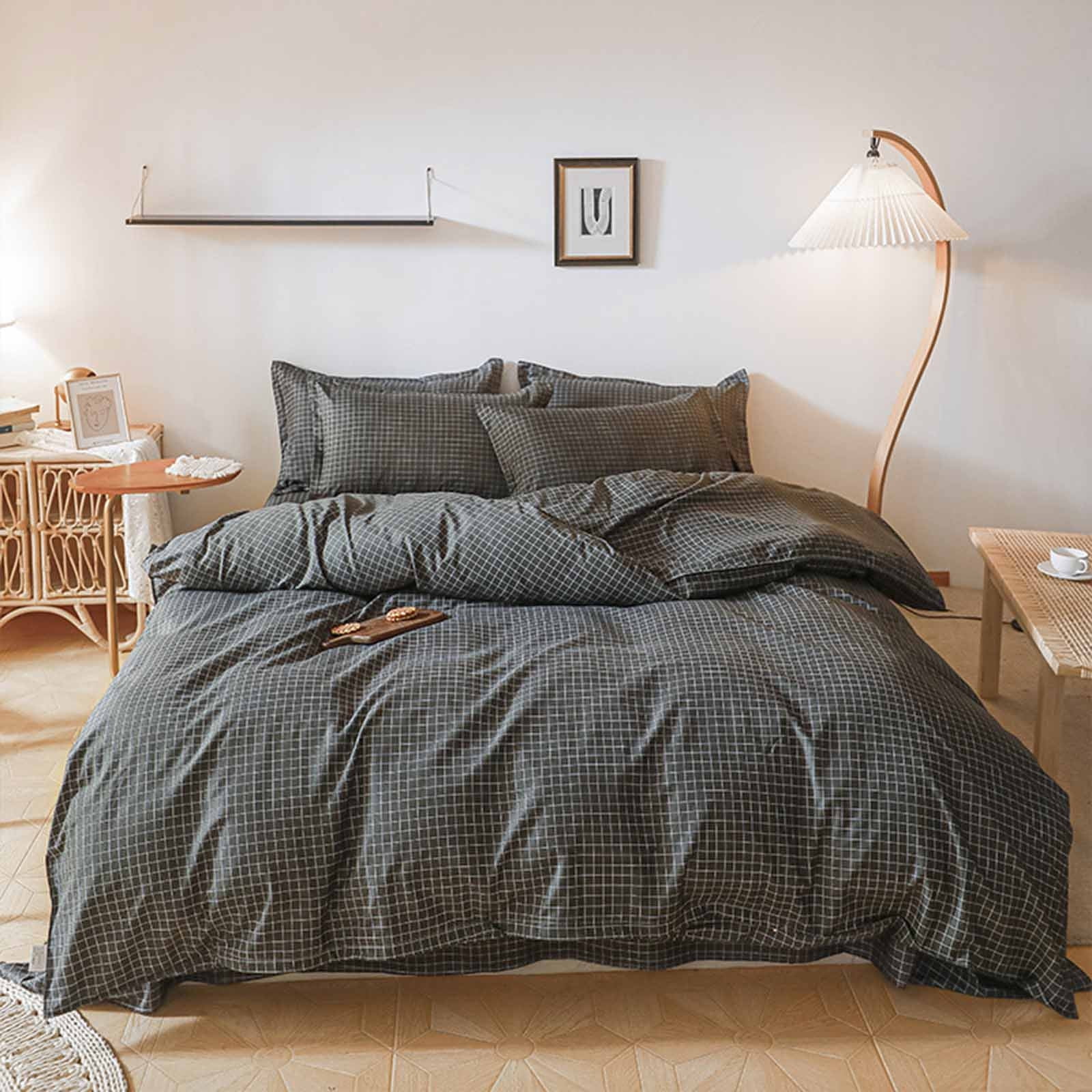 Home Textile Boutique Clearance Blowout Sale! YHJFZM Sheet Set Breathable Bed Sheets Friendly Wrinkle Sheets Machine Washable Bed Four PCS Set Four Bedding Set
