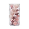 thumbnail image 3 of Hvmvliv Christmas Tree Ornaments (24pcs-6cm) Transparent Christmas Ball Set Barreled Christmas Tree Plastic Shatterproof Ball Pendant Christmas Party Scene Decoration Pink, 3 of 3