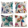 thumbnail image 1 of Funda de almohada con decoración de pájaros para exteriores, cojín de primavera con estampado de flores y pájaros, juego de 18x18 para 4 días, 1 of 5
