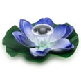 thumbnail image 2 of Deago Solar Powered LED Waterproof Floating Lotus Flower Light Color-Changing Floating Pool Lights for Pond Garden Outdoor Decor, Purple, 2 of 10