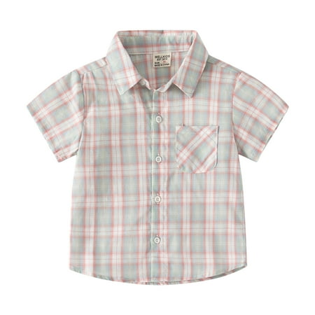 

Larisalt Baby Boy Clothes Boys Short Sleeve Shirts Kids Cotton Summer Top Crewneck Clothes Gray
