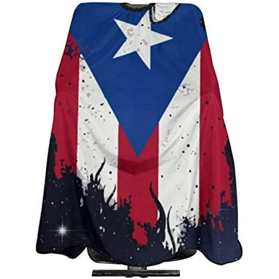 Barber Cape Salon Cape Puerto Rico Pr Flag Boricua Waterproof Haircutting Cape Adults Kids Haircut Cape Apron Gown With Snap Closure For Hairstylist
