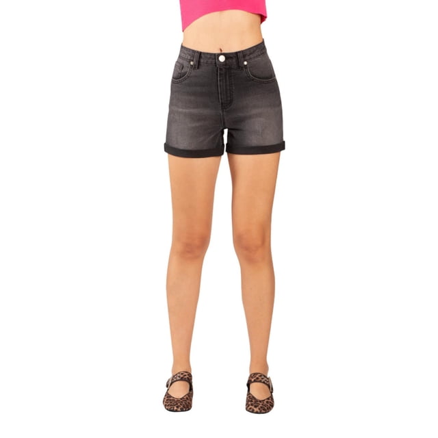 Short Dama básico con valenciana negro 5