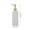 White, variant on Qiweii Gold Hand Soap Dispenser, Black Glass Soap Dispenser with Gold Pump for Bathroom, 12 fl oz/350ml Refillable Dish Dispensers for Kitchen, Modern Liquid Lotion Bottles for Countertop