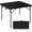 Black, variant on 34" Square Folding Table, Plastic Commercial Folding Card Table with Collapsible Legs for Kitchen or Outdoor Party Wedding Event Indoor Outdoor Use, Black