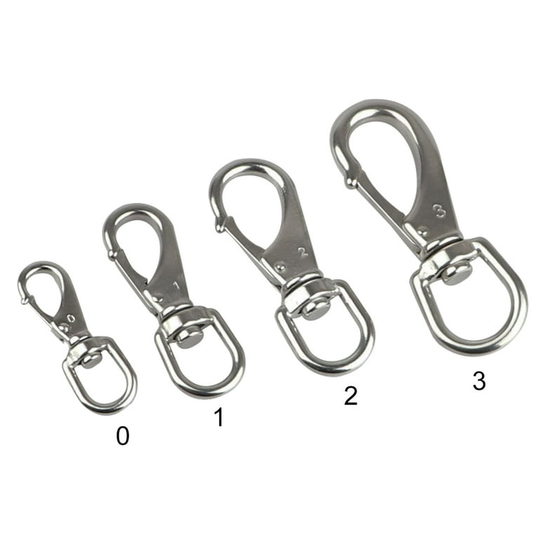 Sardfxul Strong Stainless Steel Swivel Eye Snap Hook Marine Boat