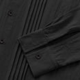 thumbnail image 6 of Men's Tuxedo Shirt Formal Dress Shirt Pleated Long Sleeve Button Down Shirts for Prom Party Wedding, 6 of 9