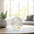 thumbnail image 2 of LumaBase Battery Operated Crackle Glass Globe Light with White Fairy String Lights, 2 of 7