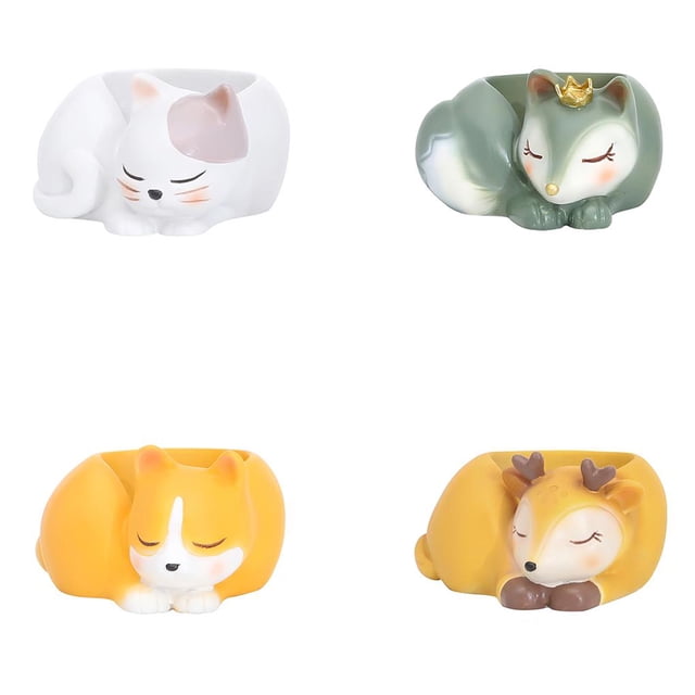Adornos De Animales En Miniatura Para Decoración De Escritorio, Decoraciones De Interior Multiusos Para Sala De Estar, Dormitorio, Habitación De Niños, Oficina 4 Uds. Moyic HA022263-00