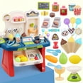 thumbnail image 3 of 33PCS Kids Pretend Play Set Educational Cash Register Toy with Light & Sound, 3 of 10