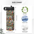 thumbnail image 4 of Honeii Alcohol Bottles Print 18 oz Insulated Water Bottle with Straw Lid, Stainless Steel Sports Water Bottles, Double Walled Vacuum, Leak Proof, 4 of 8