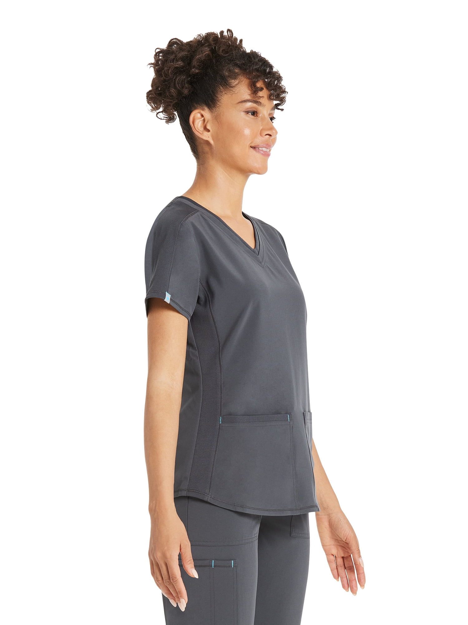 Scrubstar Women's Premium Performance Stretch Double V-Neck Scrub Top, Sizes XS-3XL