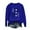 Blue, variant on WREESH Women's Valentine's Day Long Sleeve Sweatshirt Casual Loose Crew Neck Pullover Top White
