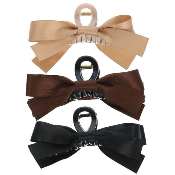 landege 3 pcs Bow Hair Claw Clips Decorative Hair Clips Large Hair Jaw Clips Women Claw Clips