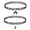 Moon 2 pcs, variant on 2 Pack Elastic Tattoo Choker Necklaces, 90s Y2K Gothic Adjustable Nylon Stretch Collar, Multi Color Black Rainbow Purple Punk Layering Chokers for Women Daily Party Cosplay