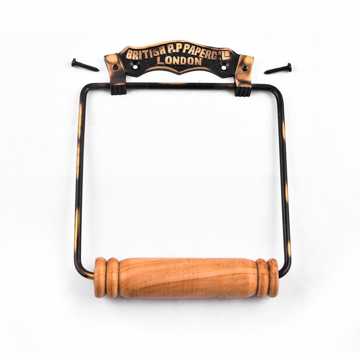 Renovator's Supply Antique Brass British Toilet Paper Tissue Holder