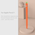 thumbnail image 2 of Funda protectora de silicona para Apple Pencil, funda protectora de piel de 1.ª/2.ª generación, funda magnética y cubierta de punta, agarre suave antideslizante, bonitos accesorios de zanahoria, 2 of 4