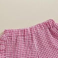 thumbnail image 6 of oqasdz Girls Shorts Toddler Baby Casual Summer Gingham Plaid Seersucker Elastic Waist Ruffles Hem Bottoms Shorts Size 3 Y-4 Y, 6 of 6