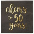 thumbnail image 4 of PRIME - 50 Pack Cheers To 50 Years Napkins For 50Th Birthday, 3-Ply, 5 X 5 In, 4 of 6
