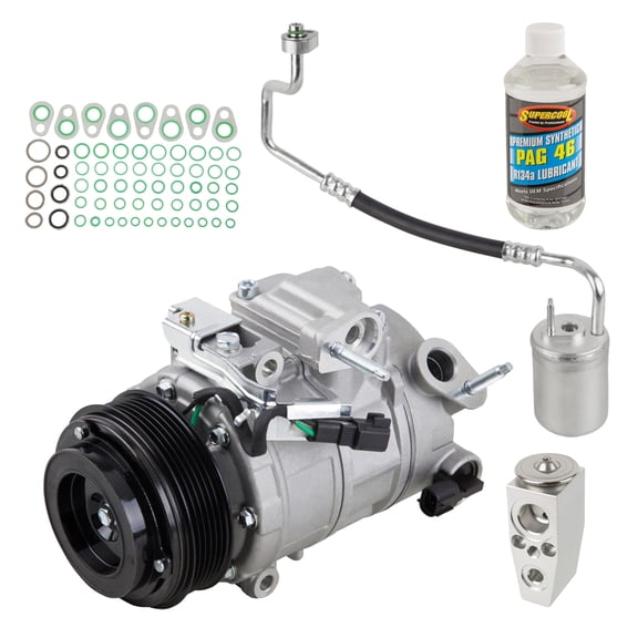 For Ford Flex 2014 2015 2016 AC Compressor w/ A/C Repair Kit - BuyAutoParts