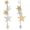 Silver and Gold, variant on Hypoallergenic Sparkly Big Star Dangle Earrings Long Tassel Earrings Dangling Celestial Jewelry for Christams Gift[h3777]