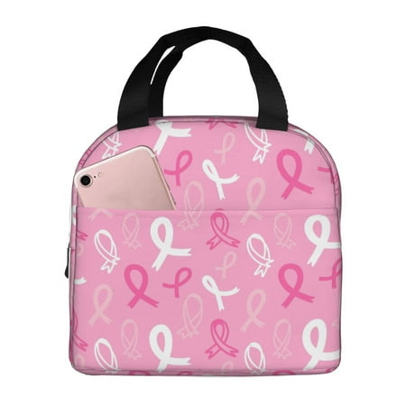 Insulated Lunch Bag for Women Men - Breast Cancer Awareness (3) Leakproof Cooler Lunch Box for Women Men  Lunch Tote Bags for Work School Picnic Travel