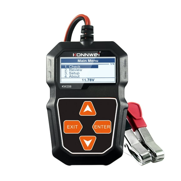 KONNWEI KW208 Testeur de Charge de Batterie de Voiture Analyseur d'Alternateur Automobile Professionnel - Test de Tension de Forme d'Onde pour Voiture / Bateau / Moto