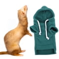 thumbnail image 3 of CSChome Pet Hoodie Cute Ferret Hoodie Solid Color Drawstring Hooded Sweatshirt Thick Fleece Hamster Guinea Clothes, 3 of 6