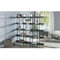 thumbnail image 2 of 5 Tier Bookcase, Modern Industrial Style Standing Bookshelf with Metal Frame and MDF Board, Home Office Open Bookshelf, Decorative Shelf for Corner, Living Room, Office, Black, 2 of 7