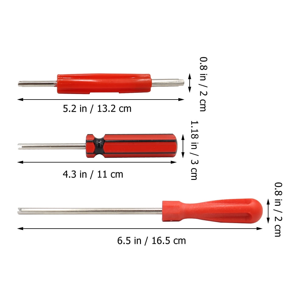 Gosknor 4 x 4-way valve core tools, 4-in-1 tyre valve tool, valve stem insert, remover, tyre valve stem puller, valve stem removal tool for bicycle car
