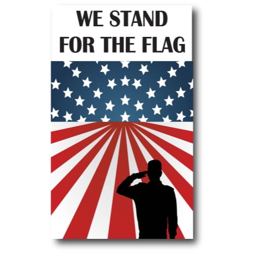 Magnet Me Up We Stand For The Flag American Vinyl Automotive Magnet, 3x5 in