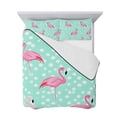 thumbnail image 7 of Green Flamingo Full Size Down Alternative Comforter, Lightweight Comforter Quilt Bedding Set with Pillow Shams Polka Dot Modern Art All Seasons Bed Comforter Duvet Insert 78"x90", 7 of 7