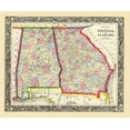 thumbnail image 2 of Mitchell 23x20 White Modern Wood Framed Museum Art Print Titled - Georgia, Alabama - Mitchell 1860, 2 of 4
