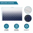 thumbnail image 6 of Morocco Blue Gradient Placemats Set of 4, Geometric Modern Simple Check Placemats for Dining Table, Place Mats for Kitchen Tabletop, Waterproof Wipeable Dining Table Mats Set, 6 of 9
