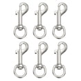 thumbnail image 1 of Uxcell 6 Pcs Clips à Pression Pivotants pour Drapeau, Crochets en Alliage Robustes de 2,7 Pouces, Ton Argenté, 1 of 6