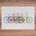 thumbnail image 5 of Ambesonne Colorful Jigsaw Puzzle Durable Cardboard, Retro Bicycle Silhouettes, 1000 pcs, Multicolor, 5 of 5