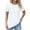White, variant on Sexy Dance Blouses for Women Short Sleeve Shirts Casual Dressy Summer Tops with Pleats Blue XL