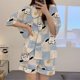 thumbnail image 1 of Japanese cute Hello Kitty high quality imitation cotton cardigan short sleeve pajamas women Summer High sense ladies home wear suit, 1 of 5