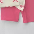 thumbnail image 6 of FYDUU Tween Girls Clothes 2 Piece Summer Outfits Bow Print Short Sleeve T Shirts Tops And Shorts Set Casual Comfortable Fashion Girl Clothes 9-10 Years, 6 of 7